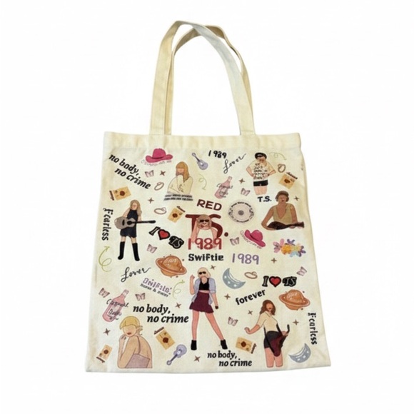 Taylor Swift Handbags - Taylor Swift Eras Tour Canvas Tote Bag